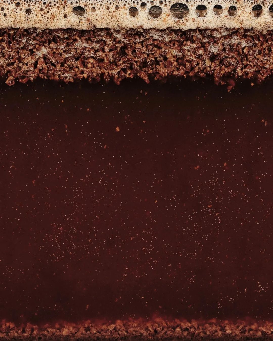 A close-up view of a delectable layered chocolate dessert