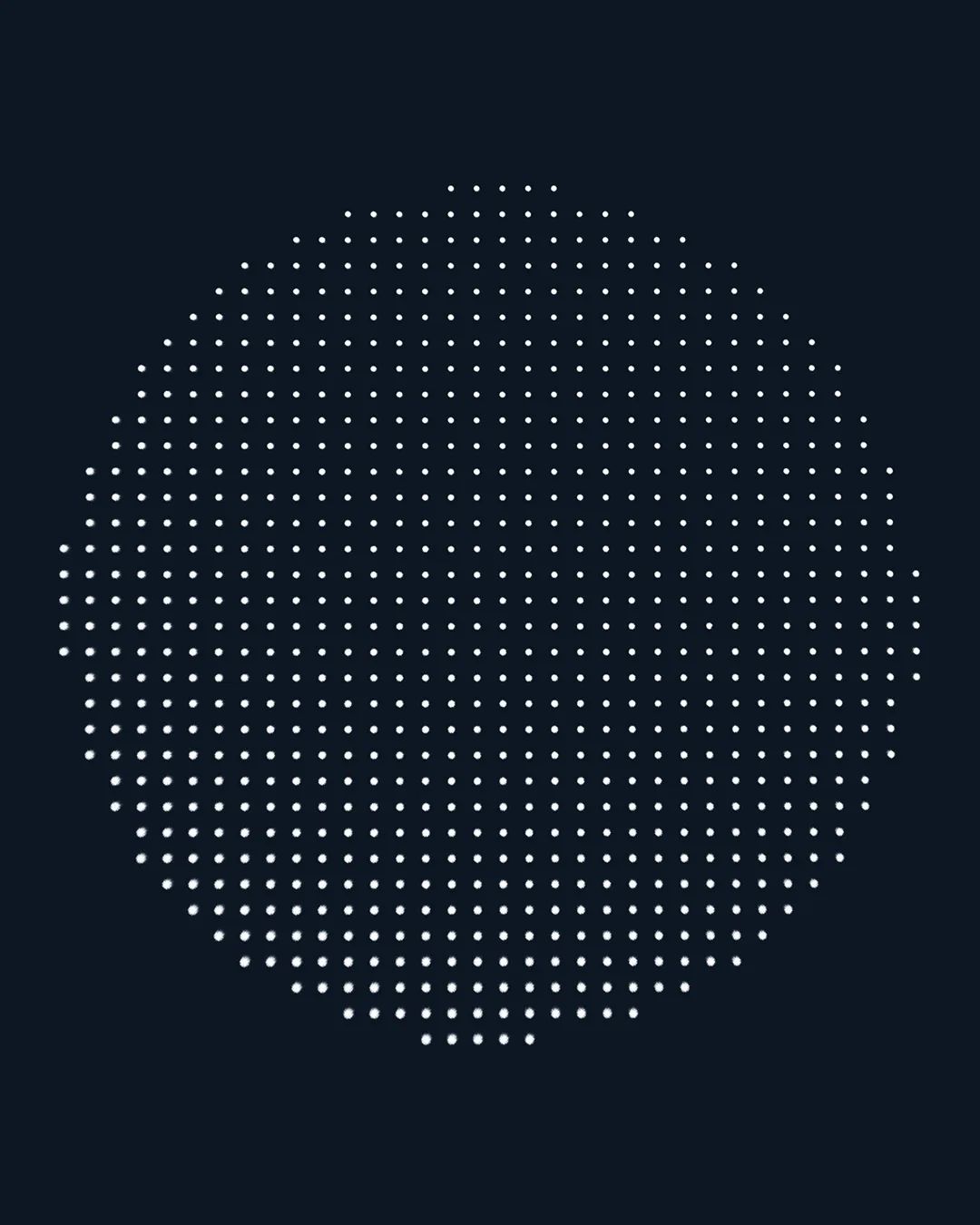 A mesmerizing circular array of dots creating a gradient pattern